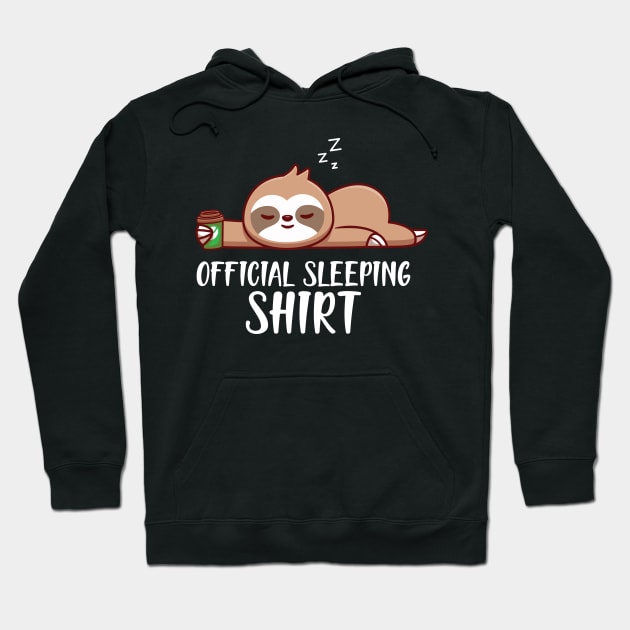 Sloth - Officially Sleeping Shirt w Hoodie by KC Happy Shop
